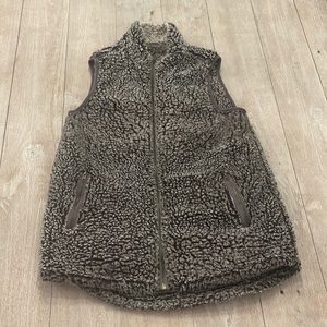 Thread and Supply Sherpa Charcoal Jacket vest